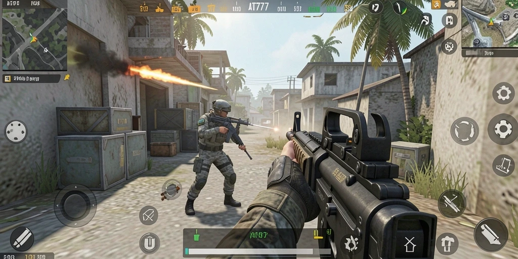 Screenshot menarik dari gameplay AT777 yang menunjukkan aksi mendebarkan.