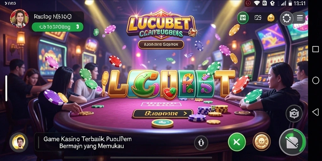 Tampilan menarik LUCUBET dengan berbagai permainan kasino.