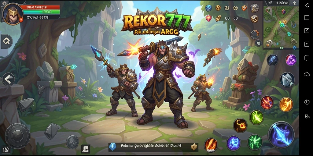 Tampilan menarik dari gameplay ARPG di REKOR777.