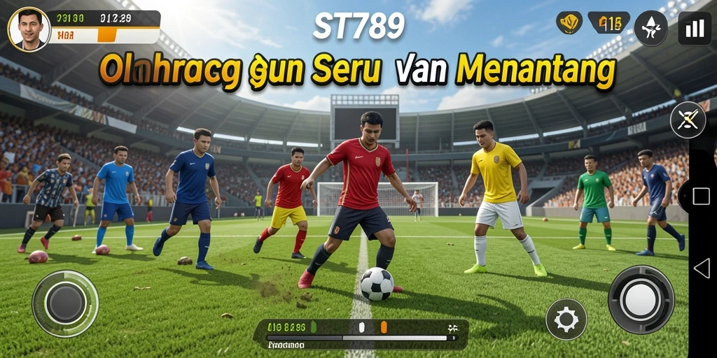 Tampilan gameplay ST789 dengan aksi olahraga yang mendebarkan.