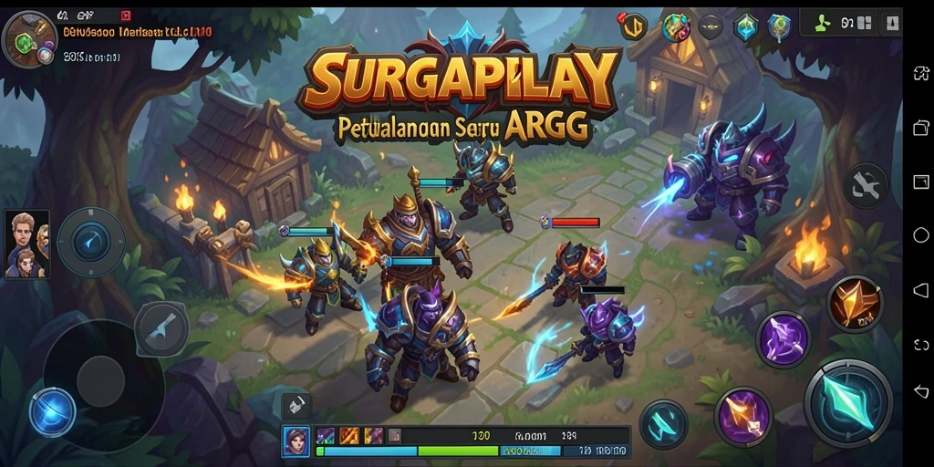 Tangkapan layar menampilkan aksi pertarungan seru di SURGAPLAY.